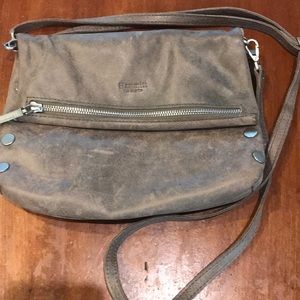 Hammett VIP Leather Crossbody Brushed Pewter.